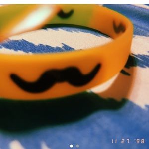 Colorful mustache bracelet